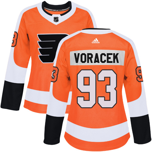 Adidas Philadelphia Flyers #93 Jakub Voracek Orange Home Authentic Women Stitched NHL Jersey->women nhl jersey->Women Jersey